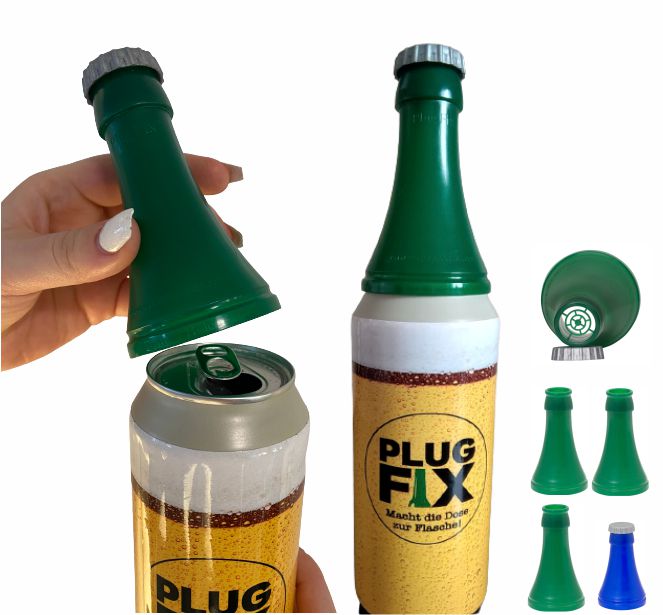 Plug Fix Dosenadapter (4 Stück) Gadget für Bier Dosen. Geburtstagsgeschenk Vatertag Männer Geschenk Bierliebhaber